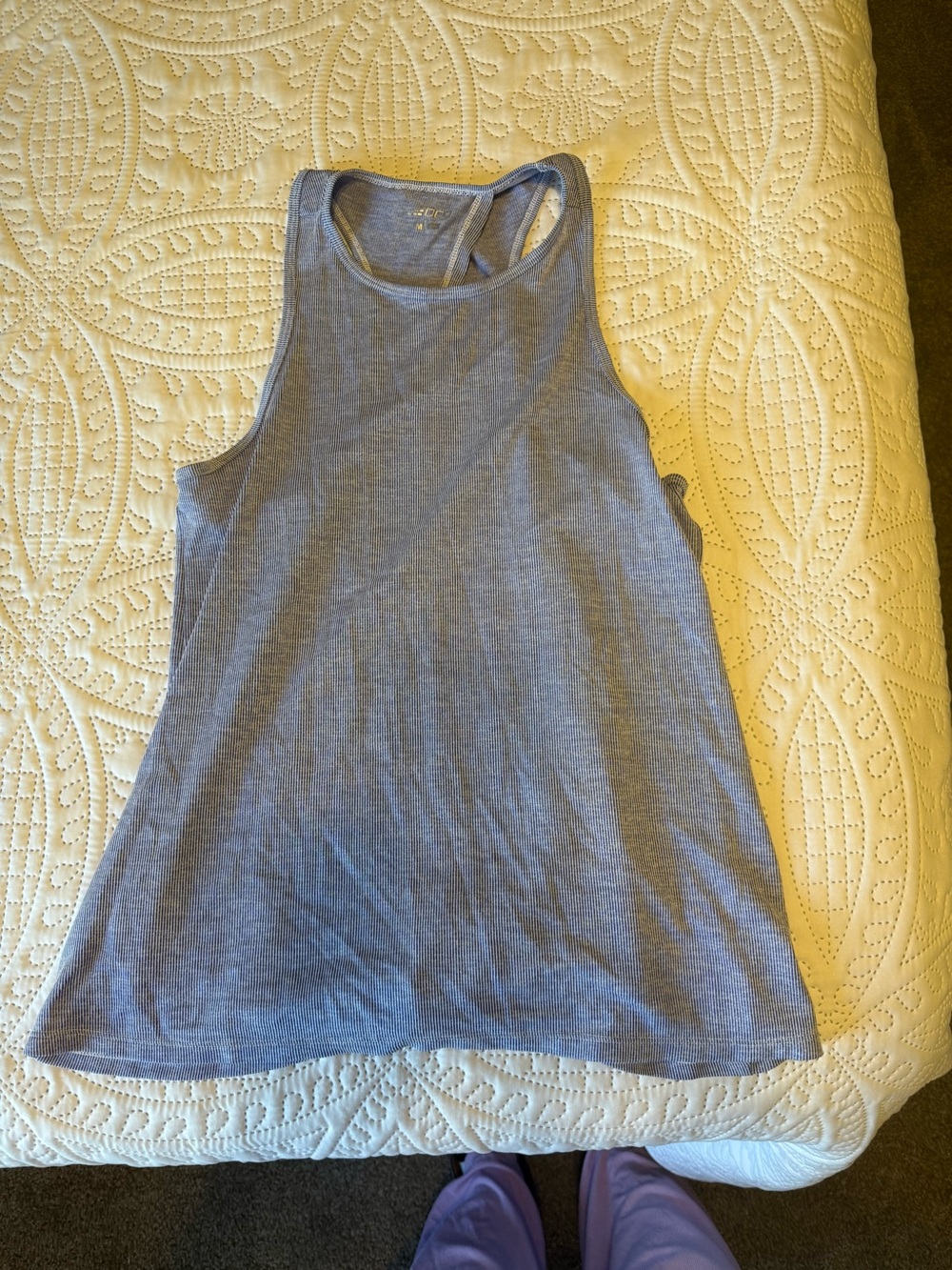 bcg Heathered Light Blue Racerback Tank